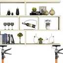 2PK Steel Telescopic Adjustable 3rd Hand Support System, Supports up to 154 lbs, Extends from 49 Inch to 114 Inch for Construction Rods, Cabinet Jacks, Cargo Bars, Drywalls