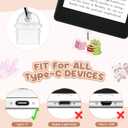 10PCS Dust Plug Charm Type C for Kindle E Reader Paper White 11th, Funny USB C Charms, Gift for Book Lover Readers Men Women Teachers Students, Accessories for E-Reader