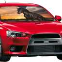 Windshield Sun Shade for Car Trucks SUV Black Horse Retractable Front Window Sun Visor Foldable Sunshade Protector for Car Windshield Keep Your Vehicle Cool 51 X 27.5Inch
