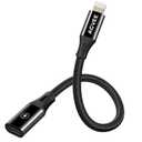 AGVEE 2 Pack 4 inch USB-C Female to Lightning Male Adapter, 30W Fast Charging Charger Converter for iPhone 14 13 12 11 Airpods iOS Device Carplay, Not for Audio, Black