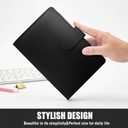 Sooez A5 Binder 6 Ring, Refillable Notebook Planner Cover, Small Leather Organizer Empty Binder for Budget,Journal,Photocard Holder,Recipe Book, Aesthetic Loose Leaf Binder with Magnetic Buckle (Black)