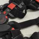 Hinged ROM Knee Brace with Shoulder Strap Post Op Knee Immobilizer Adjustable Knee Support with Side Stabilizers Medical Knee Orthopedic Support for Men and Women, Left or Right Leg (Red)