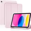 ProCase for iPad (A16) 11th Gen 11 inch 2025/10th Generation 10.9 inch 2022 Case with Pencil Holder, Full Camera Protection Slim Case with Soft TPU Back Cover -Light Pink