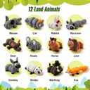 12 PCS 3D Printed Animals Figures Set,Little Animals Articulated Flexible Fidget Toy,Mini Animal Figurines Toy,3D Printed Cute Animal Toys Home, Office, Executive Desk for Christmas Decoration