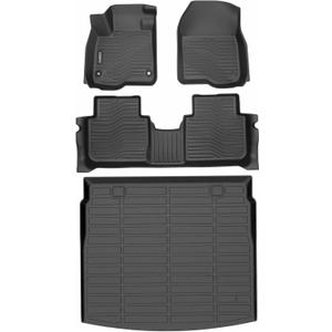 Auxko All Weather Floor Mats Upper Cargo Mat Fit for Honda CR-V 2023 2024 2025 2026(Include Hybrid) TPE Rubber Liners CRV Accessories Odorless Anti-Slip Floor Mats Cargo Mat for Upper Position