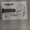 morvally Short Black Wavy Bob Wig with Bangs for Women 16 Inches Natural Synthetic Hair Wavy Wigs