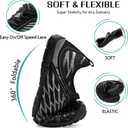 Barefoot Shoes Women Men Hike Comfortable Grounded Lightweight Footwear Non-Slip Sole Wide Toe Box (8-8.5 Women/6-6.5 Men, Black)