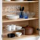 Large Acrylic Risers 4 Pcs - 5mm Thick Clear Display Risers (12.4 x 5 x 5) for Perfume Organizer, Collectibles, Figures, Jewelry & Retail Showcase