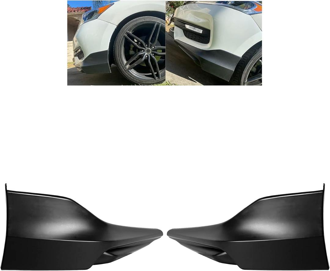 ECOTRIC Front Bumper Spoiler Lip Splitter Underbody Compatible with 2016-2017 Accord 4 Door Pair