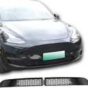 Front Grill Mesh for Tesla Model Y 2024 2023 2022 2021 Grille Grid Inserts Front Air Inlet Vent Grille Cover Compatible with Tesla Model Y Accessories(Black)