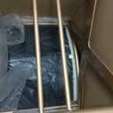 CHSSIH Vanity Stool Chair for Makeup - Small Backless Leather Stool for Vanity - Modern Ottoman Bench Seat with Metal X Legs, Footstool for Bathroom & Living Room - Gold