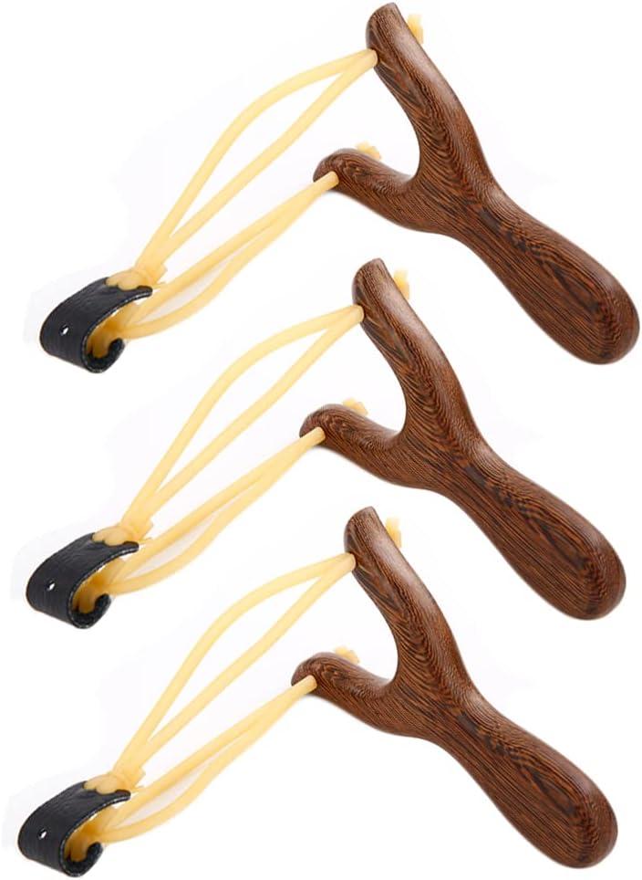 Wooden Slingshot Toy Slingshot for Kids Hunting Slingshot for Adults for Outdoor Hunting Catapult Game Children Adult Hunting 3 Pack