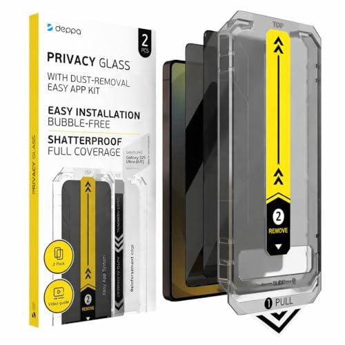 Deppa [1 Pack Privacy for Samsung Galaxy S26 Ultra (6.9") Screen Protector | Fingerprint Unlock | Full Coverage | Case Compatible | with Bubble Free Easy Install Kit [Video Guide]