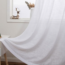 Tulle Curtains 2 Panels,2 x 52W x 72H,Curtains for Living Room White Solid Color Window Curtain Grommets