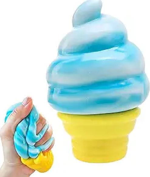 Ice Cream Cone Squishy-Slow Rising Stress Relief Toy, IceCreamSummer Toy. | ice cream cone rising squishy . Portable pocket size, lovely desk decor and ideal summer holiday small gifts for all ages.