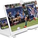 12 Inch Smartphone Screen Magnifier 3D HD Foldable Amplifier Phone Stand with Adjustable Angle Gift for Mom Dad Family Portable Universal Enlarger Movies Gaming Video