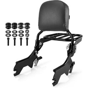 Holdfast Sissy Bar Upright for FLDE, FLHC, FLHCS, FLSL, FXBB, FXST, FLI Detachable Passenger Backrest w/Sport Luggage Rack w/Docking Hardware Fit Softail Deluxe Street Bob Heritage 2018-Up