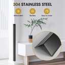 Stainless Steel Wall Corner Guards, 2 x 2 x 48 inches (Black 10 Pcs Pack). Made of 304 Steel, These 90-Degree Angle Metal Corner Protectors are Designed for Wall Protection and Decoration