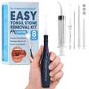 Dr. Fredericks Original Easy Tonsil Stone Remover Kit - Fast Painless Tonsillolith Removal Tool - Fight Bad Breath - Pick and Oral Irrigator - 8 Pieces