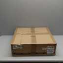 Farmhouse Rustic Wood Chandelier, 4-Light Industrial Drum Chandelier for Dining Room Vintage Pendant Hanging Light Fixture with Black Metal Accent for Kitchen Living Room Dining Area