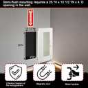 Zonon Semi-recessed Fire Extinguisher Cabinet with Reflective Sign, Steel Recessed Wall Cabinet Box, Magnetic Door with Handle, Acrylic Window, 2.5 Inch Trim, for 2.5/5/10 lb. Extinguisher