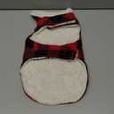 Malier Winter Coat for Dogs - Classic Plaid Fleece Cold Weather Jacket With Pocket, Windproof Warm Vest Clothes for Small Dogs (Red, Small)