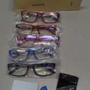 Gaoye 5-Pack Reading Glasses Blue Light Blocking, Spring Hinge Readers for Women Men Anti Glare Filter Lightweight Eyeglasses (5-Pack Mix Color 3,1.0)