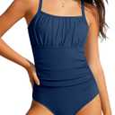 Dearnow Girls One Piece Swimsuits Summer Stretchy Bathing Suit,Adjustable Shoulder Strap Swim Suits Swimwear for Pool Beach 13-14 Y
