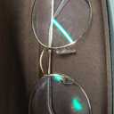 Small Metal Round Reading Glasses for Women Men Classic Vintage Retro Shades Blue Light Blocking Computer Readers (Gold)