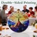 2 x Christian Cross Ornament | Religious Christmas Ornament, Christmas Tree Decoration, Christian Home Decor | Religious Gifts | Easter Faith Cross Gifts, Baptism Gift, Confirmation Gift