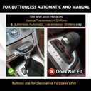 Gear Shift Knob, Shifter Knob Fit for Most Manual Automatic Cars Truck SUV M8 M10 M12 (Black Leather)