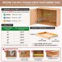 Menkxi 2 Set Wooden Pull out Cabinet Organizer Fully Assembled Slide out Pantry Drawer with Gentle Close Storage Shelf Tray for Base Kitchen Under Sink Bathroom Accessory(Wood Color,30'' X 21'' X 3")