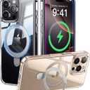 CASEKOO Ultra Magnetic for iPhone 16 Pro Max Case with Invisible Stand [Compatible with MagSafe] [16FT Military-Grade Protection] Phone Grip Transparent Slim 16 Pro Max Cover 6.9'', Clear (for iPhone 16 Pro Max 6.9'', Clear)