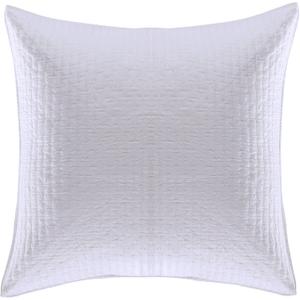 Levtex Home - Cross Stitch - 100% Cotton - Euro Shams Set of Two - (26x26in.), No Insert - Bright White