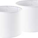 Pure-White Drum Lamp Shades Set of 2 Large Lampshade 14``Top x 14``Bottom x 11``High(Spider) Modern Lamp Shade for Table and Bedside Lamp - Lampshade Replacement
