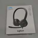 Logitech H390 Wired Headset for PC/Laptop, Stereo Headphones with Noise Cancelling Microphone, USB-A, In-Line Controls, Works with Chromebook