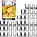 Shot Glasses Set with Heavy Base,2.2 oz Mini Square Whiskey Shot Glasses bulk, 40 pack Clear Espresso Shot Glass for Whiskey and Liqueurs,Ideal for Christmas,Halloween and Thanksgiving