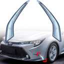 Switchback White/Amber LED Front Fog Daytime Running Lamp w/Dynamic Flash LED Turn Signal light Feature Compatible with Toyota Corolla 2021-2022 L LE XLE Hybrid Accessories (Front Fog Light)