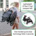 Ingenuity Ingenuity 3Dquickclose CS+ Compact Fold Stroller Lightweight Stroller with Oversized Canopy, Extra-Large Storage and Compact Fold, Gray