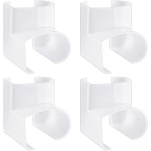 4 Pack Pool Replacement Corner Caps 1.77 Inch White Plastic Corner Caps Fence Post Plastic Plug Inserts Caps for Use Compatible with Kayak Swimming Pools