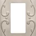 Franklin Brass Classic Lace (1-Pack) Decorative Light Switch Cover Brushed Nickel 1-Gang Decorator/Rocker Wall Plate Electrical Outlet Guard W35072-SN-C