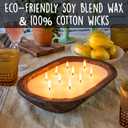 Wooden Dough Bowl Candles 10x14 Inch, Wooden Dough Bowl Soy Candle, Farmhouse Doughbowl Candle Tabletop Decor