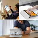 Case for iPad Pro 11 inch Case M5/M4 (2025/2024) with Pencil Holder, 2 in 1 Detachable Trifold Sliding Cover with Clear Hard Back Shell, Supports Pencil Pro Charging, Gray
