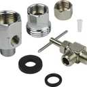 APEC Water Systems Feed Water Adapter 1/2" & 3/8" for Undersink System (SADDLE-FEED-1238)