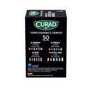 CURAD Performance Series Antibacterial Bandages, Extreme Hold Adhesive Technology, Finger & Knuckle Bandages, Flexible Fabric, Variety Pack with Assorted Sizes & Colors, 50 Count