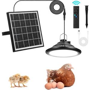 Solar Chicken Coop Light with Timer, 2 Pcs Adjustable Heavy Chicken Poop Scooper and 11 Tooth Coop Rake Set, 10 Pcs 11.8 x 11.8 Inch Natural Laying Hen Nesting Pads for Most Nesting Boxes