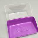 Enday Index Card Holder Purple, 3x5 Note Flash Card Organizer Case, Index Card File w/flip top, Notecard Recipe, Holder, Holds 250 Cards