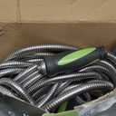 360 GADGET Garden Hose - Water Hose 50 FT with Swivel Handle & 8 Function Nozzle, Flexible, Heavy Duty, No Kink, Lightweight Metal Hose for Outdoor, Yard, 304 Stainless Steel