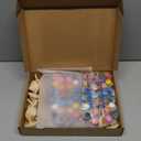 DoubleFill 48pcs DIY Wooden Spinning Tops Craft Kit Watercolor Paints Unfinished Wood Gyroscopes for Kids Educational Kindergarten Toys Spin Tops for Birthday Gifts, Family Games Party Favors