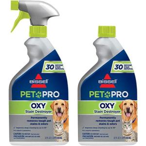Bissell PET PRO OXY Stain Destroyer for Carpet and Upholstery, 22 oz, 2 pack, 17739